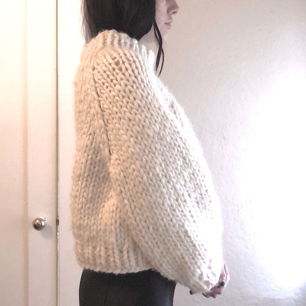 Hand Knit Chunky Wool Sweater